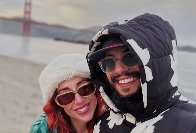 Rachel Leidig and her husband, Guilherme Lemes Cardoso E Silva.