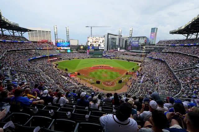 Jul 15, 2025; Cumberland, Georgia, USA; An overall view of the Truist Park before the 2025 MLB All Star Game. Mandatory Credit: Dale Zanine-Imagn Images/File Photo