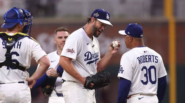 Clayton Kershaw leaves the All-Star game with a souvenier.