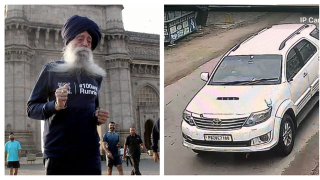 Marathon runner Fauja Singh was hit by a vehicle on Monday afternoon while crossing a road at his native Beas village in Jalandhar district. 
