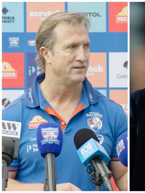 Luke Beveridge and Kane Cornes.