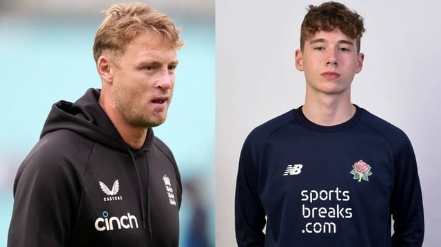 Andrew Flintoff (L) will coach his son Rocky in The Hundred. | Image: Lancashire/X