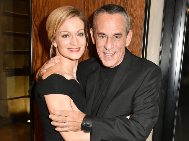 Audrey-Crespo Mara et Thierry Ardisson à la cérémonie du prix Philippe Caloni. (Paris, le 17 janvier 2017.)