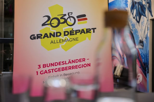 „Einheit in Bewegung“: Das Logo für die Bewerbung zum geplanten Start der Tour de France 2030 in Ostdeutschland