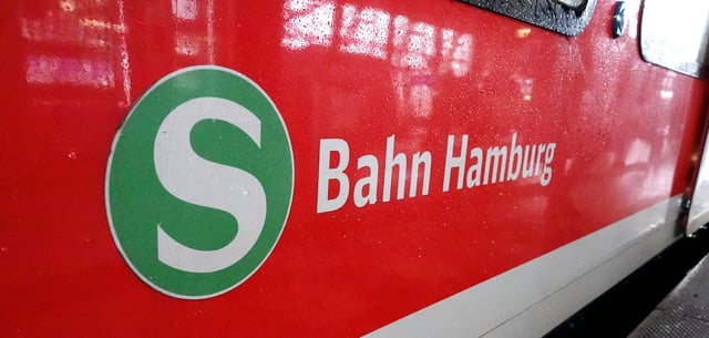 Ein S-Bahn-Waggon steht am Hamburger Hauptbahnhof