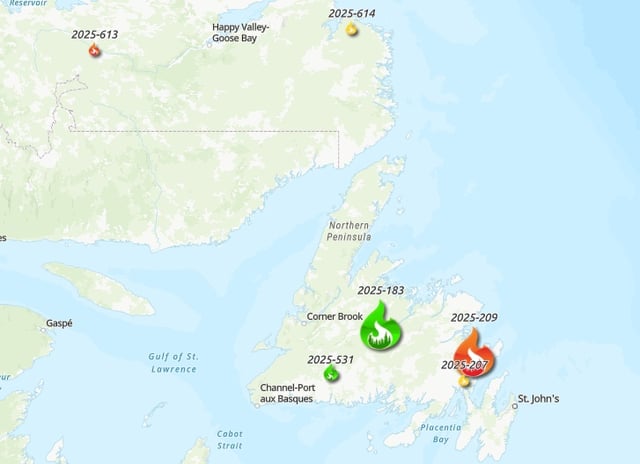  Two new fires broke out in Labrador overnight, bringing the total number of active fires in NL to seven on July 16.