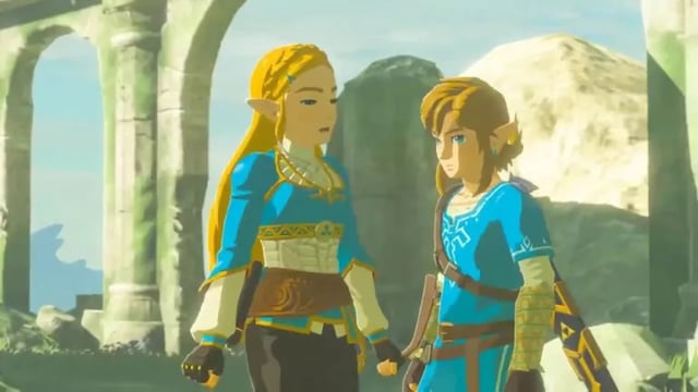 Zelda and Link in Legend of Zelda
