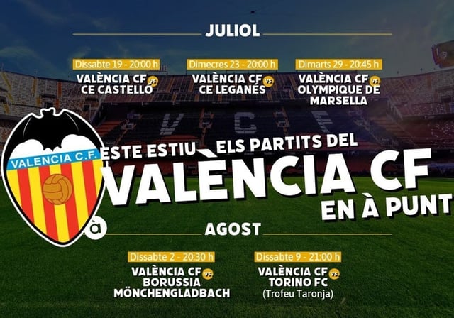 Imagen promocional de la pretemporada del Valencia CF en À Punt
