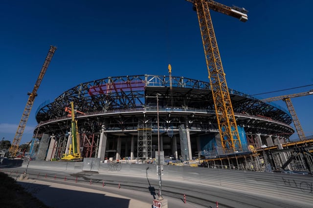 Las obras del Camp Nou, este mes de julio.