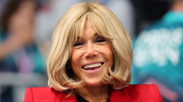 Brigitte Macron was awarded €8,000 in damages after the false trans conspiracy theory. (Michael Reaves/Getty Images)