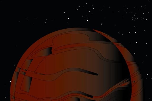 Artist's concept of a dark dwarf, a dwarf star containing dark matter. A new study suggests that dark dwarfs in the center of the Milky Way - if they exist - could help astronomers better understand what dark matter actually is. Image via SISSA Medialab/ EurekAlert! (CC BY 4.0).