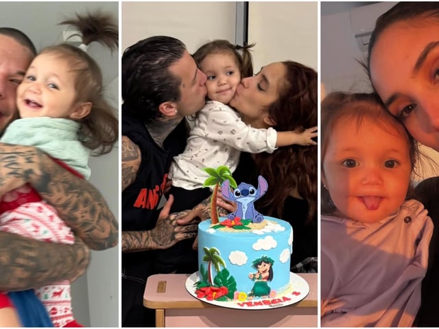 Alex Caniggia y Melody Luz mostraron la cara de su hija Venezia por primera vez. Foto: Instagram