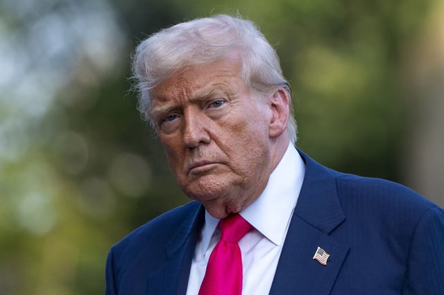 President Donald Trump walks from Marine One after arriving on the South Lawn of the White House, Tuesday, July 15, 2025, in Washington.
