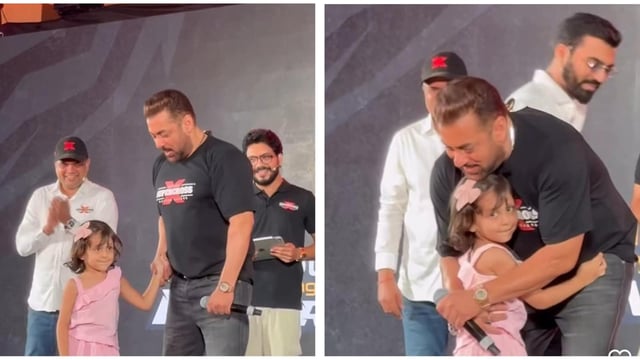 Salman Khan shared an adorable moment with a young fan on stage.