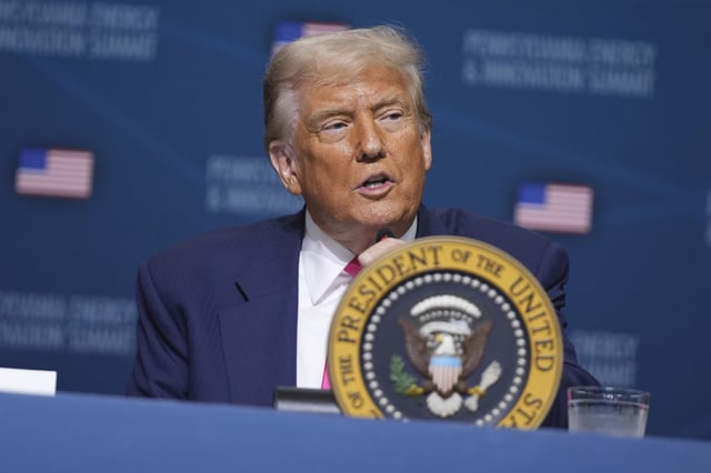 President Donald Trump speaks at the &#34;Inaugural Pennsylvania Energy and Innovation Event&#34; at Carnegie Mellon University, Tuesday, July 15, 2025, in Pittsburgh. (AP Photo/Evan Vucci)