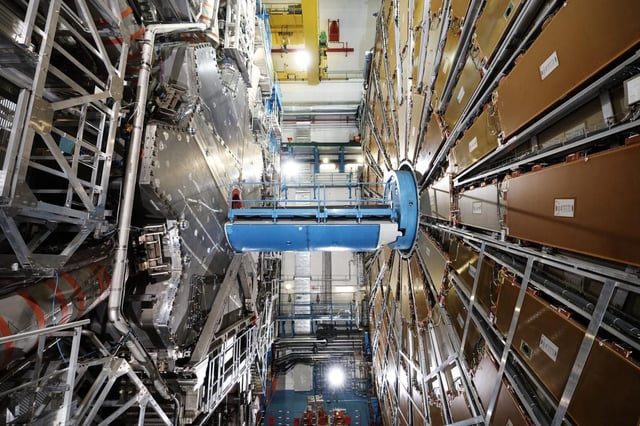 Interior de las instalaciones del CERN en Suiza.