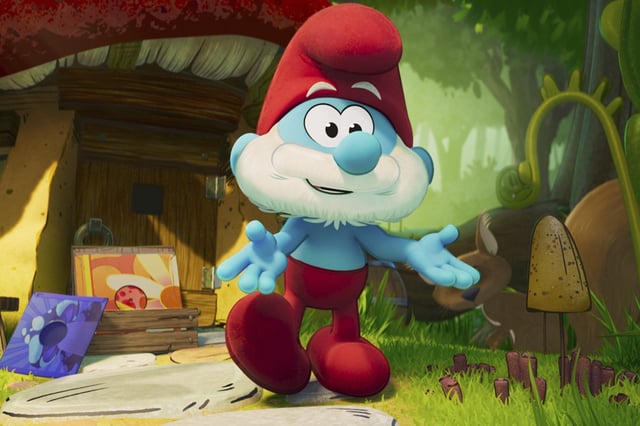 Papa Smurf, voiced by John Goodman in the film “Smurfs.”