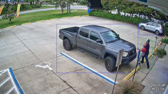 The man grabbed the woman inside a store in St. Augustine, Florida, and forced her outside to a stolen truck, the St. Johns County Sheriff’s Office says.