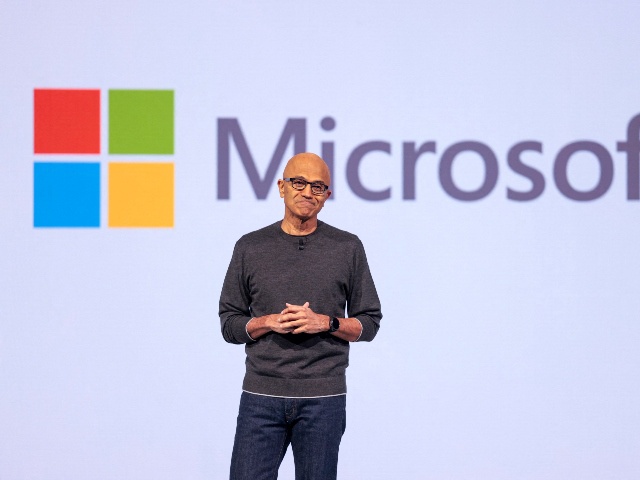 Microsoft Chairman and CEO Satya Nadella speaks at the Microsoft Build 2025, conference in Seattle, Washington on May 19, 2025. (Photo by Jason Redmond / AFP)