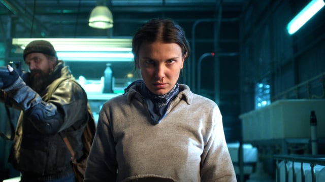 David Harbour as Jim Hopper and Millie Bobby Brown as Eleven