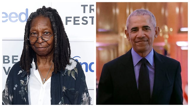 Whoopi Goldberg, left; Barack Obama. Photo: John Lamparski/Getty Images for Tribeca Festival; Chip Somodevilla/Getty Images