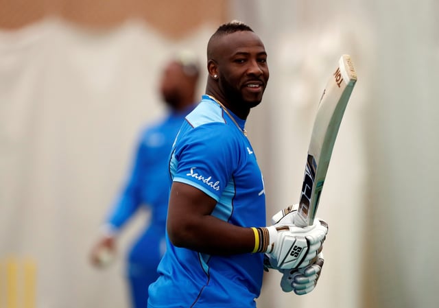 Cricket - ICC Cricket World Cup - West Indies Nets - The Ageas Bowl, Southampton, Britain - June 13, 2019   West Indies' Andre Russell during nets   Action Images via Reuters/Paul Childs/File Photo
