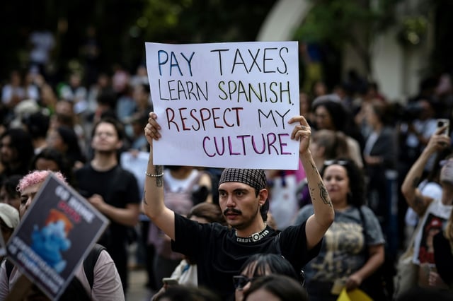 Hundreds of people demonstrated in Mexico City against gentrification that they blamed on foreign visitors
