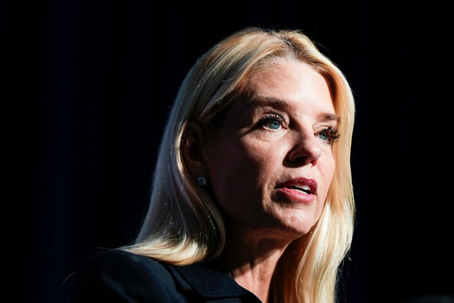 Attorney General Pam Bondi at the Drug Enforcement Administration, in Arlington, Va., on July 15, 2025.
