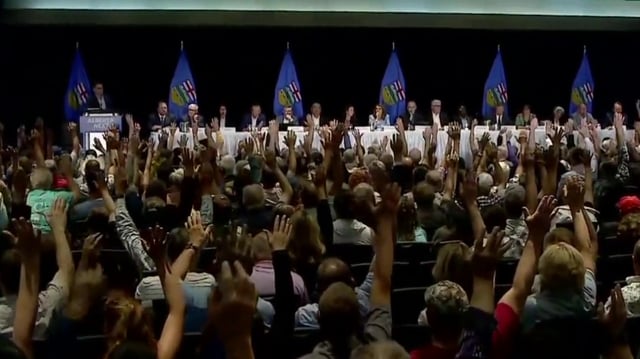 The Alberta Next panel town hall in Red Deer, Alta. on Tuesday, July 16, 2025.