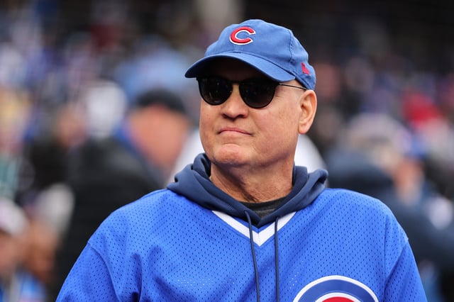 CHICAGO, ILLINOIS - APRIL 01: Hall of Fame player and former Chicago Cubs Ryne Sandberg looks on before throwing out the ceremonial first pitch prior to the game against the Colorado Rockies at Wrigley Field on April 01, 2024 in Chicago, Illinois. (Photo by Michael Reaves/Getty Images)