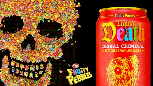 fruity pebbles liquid death collab