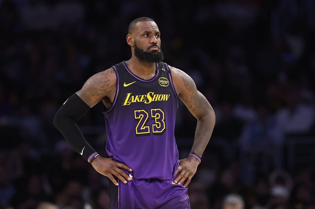 LeBron James #23 of the Los Angeles Lakers at Crypto.com Arena on December 23, 2024 in Los Angeles, California.