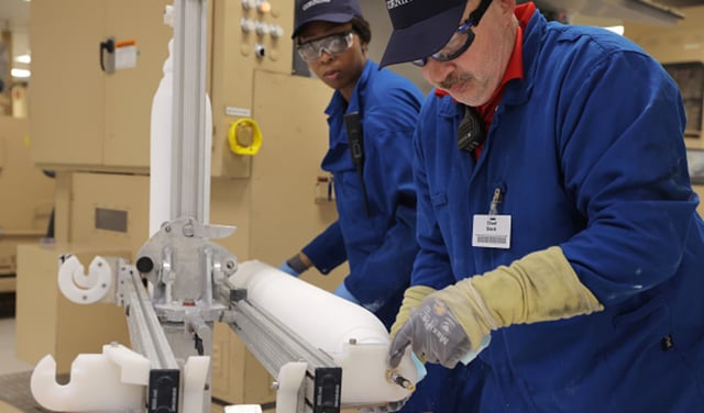 Corning fiber-optic manufacturing facility in rural Midland, North Carolina.