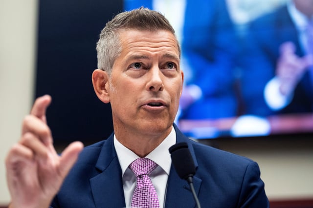 Transportation Secretary Sean Duffy testifies during a House Transportation and Infrastructure Committee hearing in the Rayburn House Office Building on Wednesday.