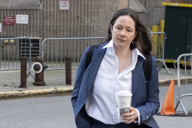 Assistant U.S. Attorney Maurene Comey arrives at court on Monday, May 19, 2025.