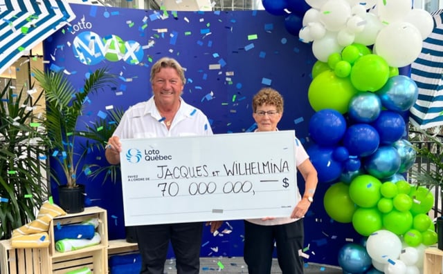 Jacques Deschamps, a Montérégie, resident, and Wilhelmina Van Leeuwen from Montreal will be splitting the cheque and taking home $35 million each.