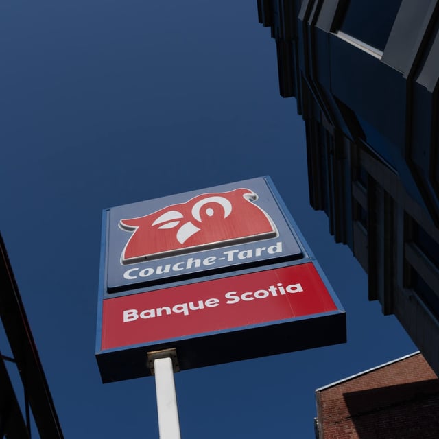 A Couche-Tard sign is seen in Montreal, Thursday, Sept. 5, 2024. THE CANADIAN PRESS/Christinne Muschi
