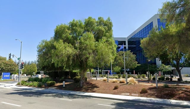 Intel headquarters site at 2200 Mission College Boulevard in Santa Clara, seen in Nov. 2024.
(Google Maps)