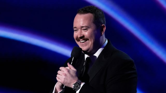 Host Shane Gillis speaks at the ESPY Awards at the Dolby Theatre in Los Angeles, Wednesday, July 16, 2025.