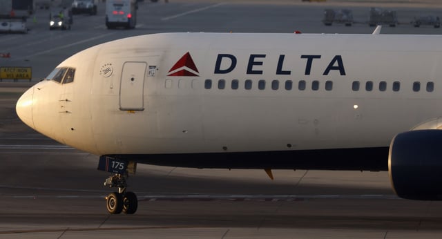 LOS ANGELES, CALIFORNIA – SEPTEMBER 1: A Delta Air Lines Boeing 767 taxis at Los Angeles International Airport after arriving from New York on September 1, 2024 in Los Angeles, California.  (Photo by Kevin Carter/Getty Images)