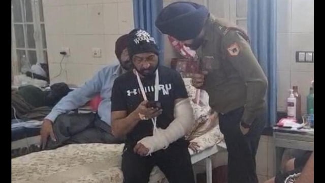Colonel Bath and his 21-year-old son Angad were allegedly assaulted by police officers over a parking dispute outside a roadside eatery near Government Rajindra Hospital in Patiala on March 13. (HT)