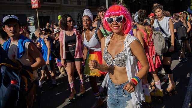 manifestación del orgullo en Barcelona.