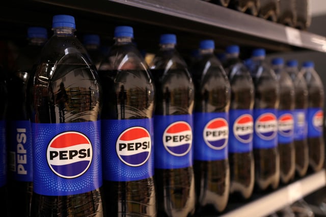 Bottles of Pepsi are displayed on a shelf in a supermarket in Sarajevo, Bosnia and Herzegovina October 29, 2024. REUTERS/Dado Ruvic/File Photo