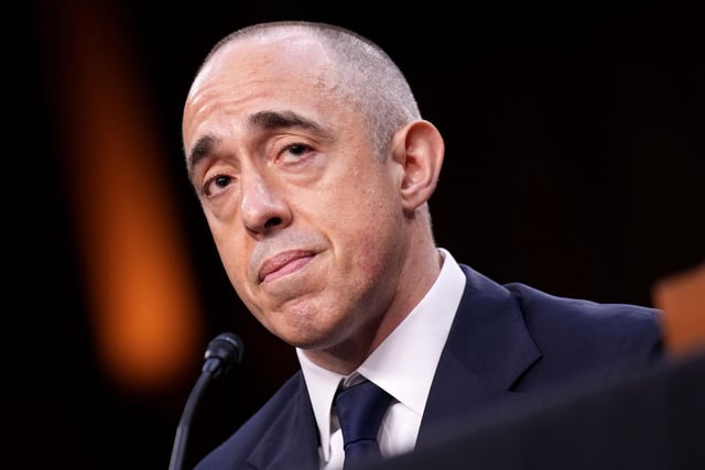 Emil Bove, President Donald Trump's nominee to be U.S. Circuit Judge for the Third Circuit, testifies during his Senate Judiciary Committee nomination hearing on June 25, 2025.
