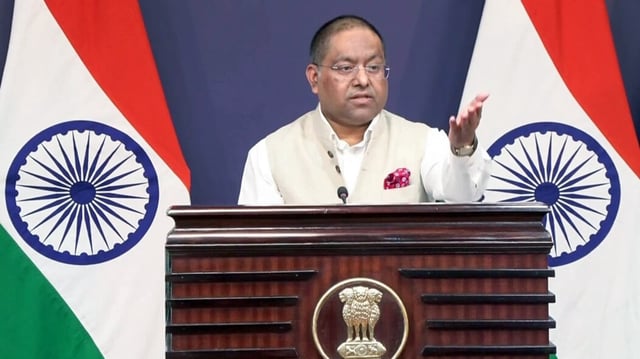 File photo of MEA spokesperson Randhir Jaiswal.