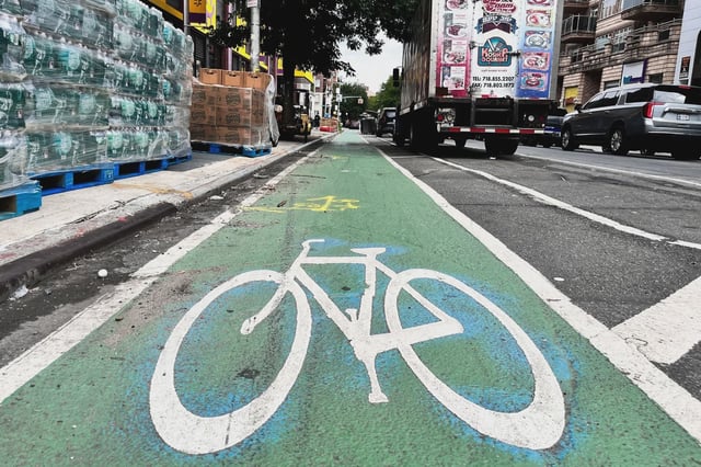 A bike lane in Brooklyn has become a central issue in Mayor Eric Adams' reelection campaign.