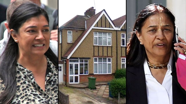 Bhavenetta Stewart-Brown, left, is battling her sister, Anju Patel, in court over the £600,000 property in northwest London