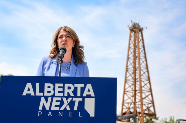 Alberta Premier Danielle Smith announces the members of the Alberta Next panel at Heritage Park in Calgary on Tuesday, June 24, 2025. 
Gavin Young/Postmedia