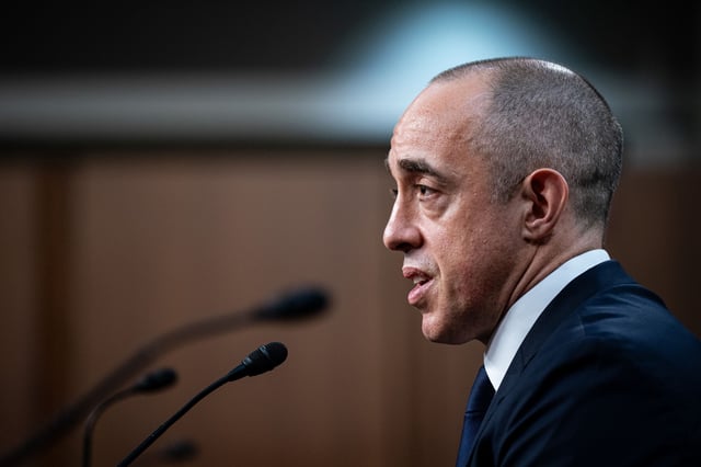 Emil Bove, nominee for the 3rd US Circuit Court of Appeals, at a Senate hearing on June 25, 2025.