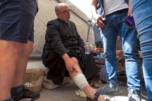Romanelli es atendido tras el ataque